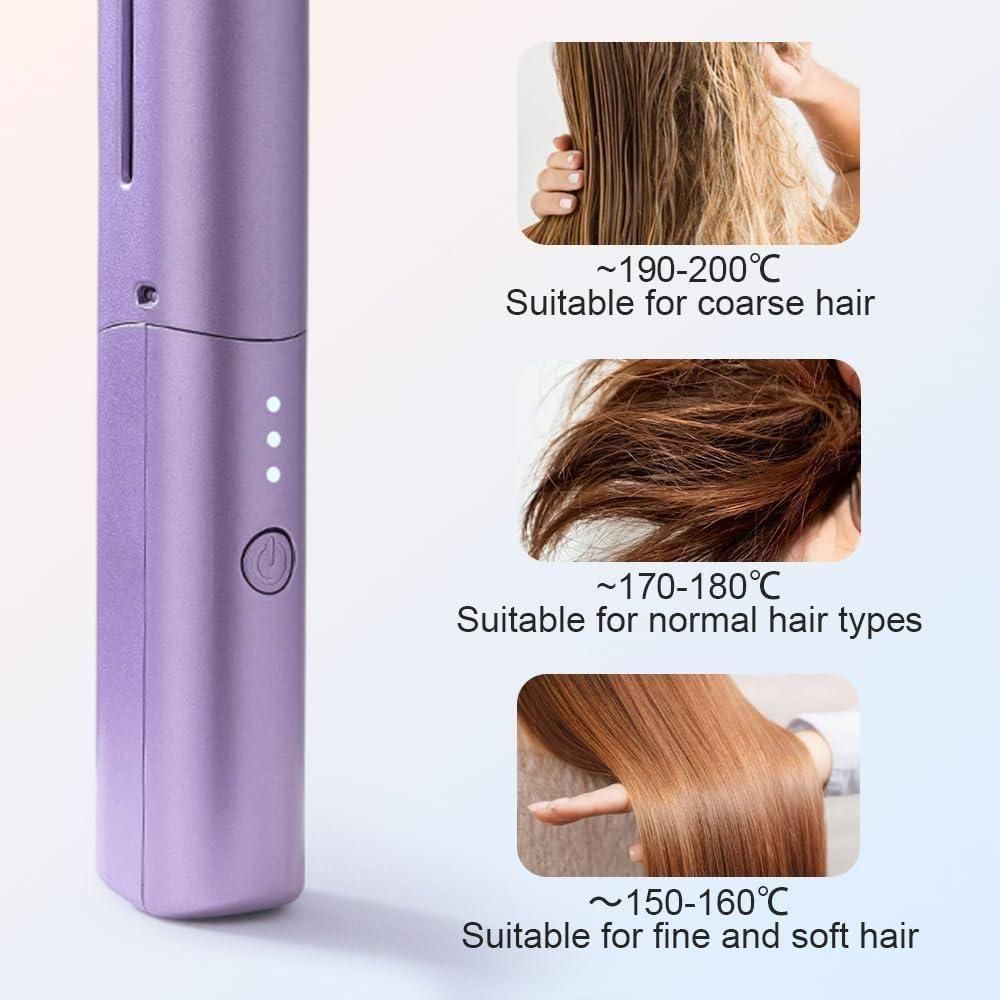 Rechargeable Mini Cordless Hair Straightener Comb