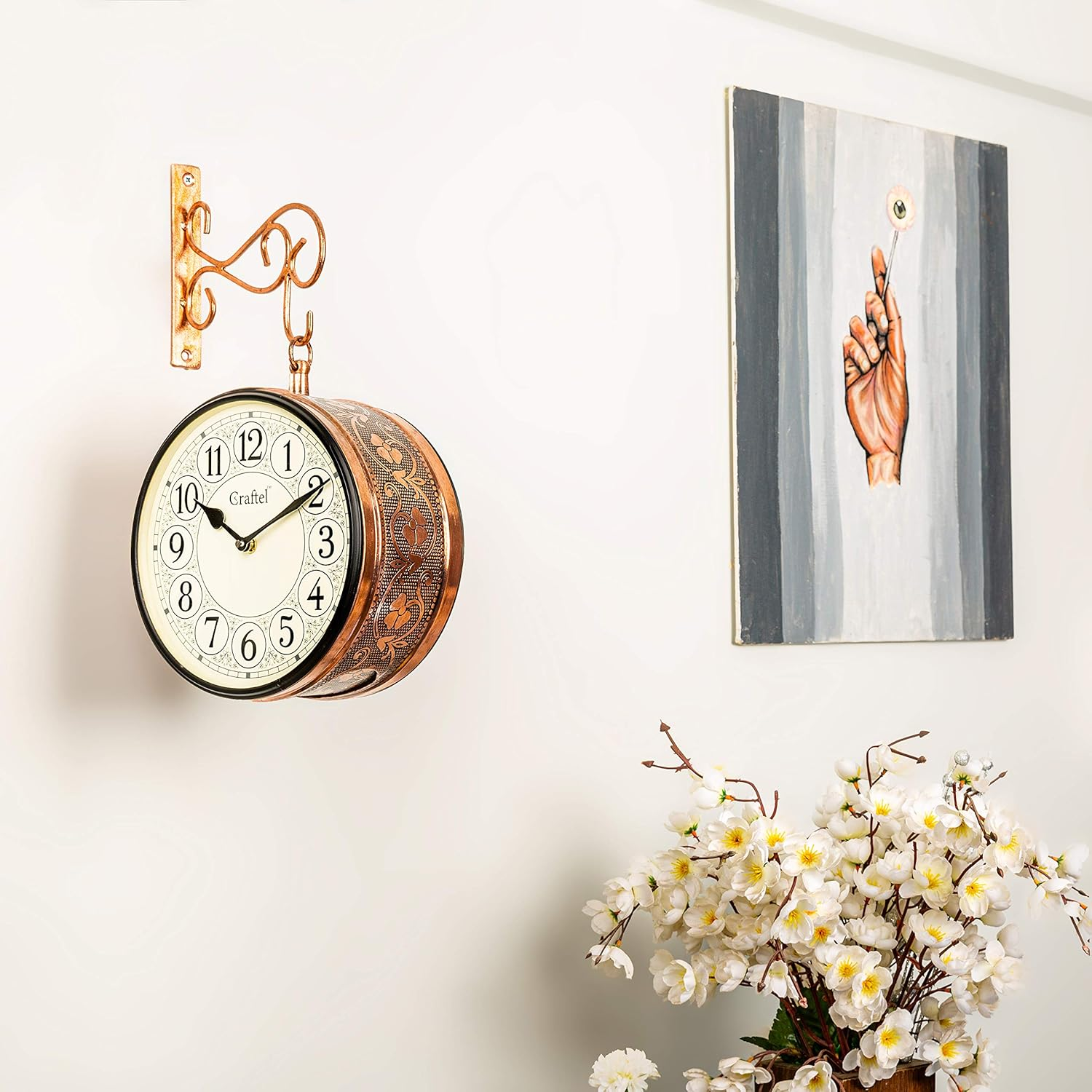 Premium Vintage Double-Sided Wall Clock