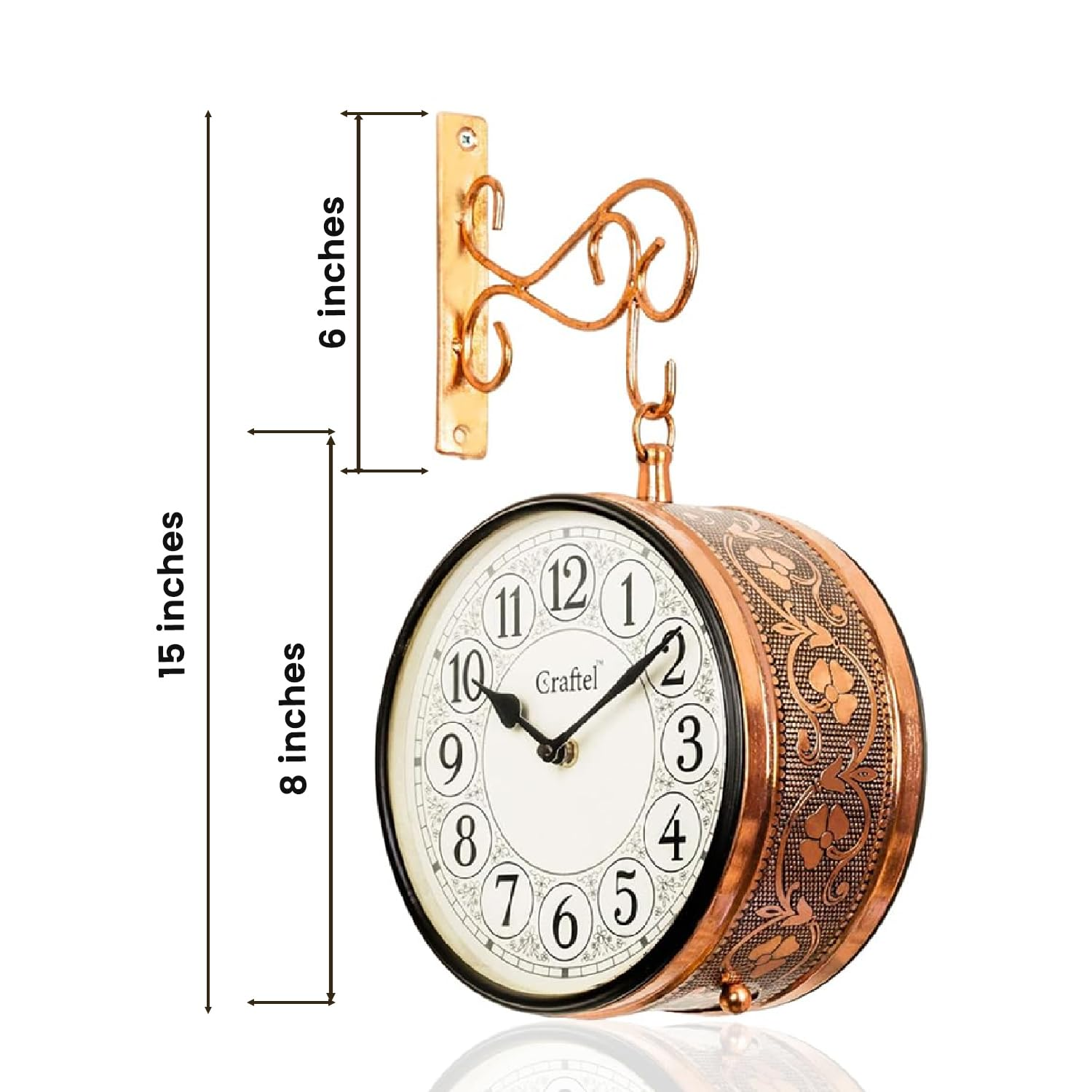 Premium Vintage Double-Sided Wall Clock