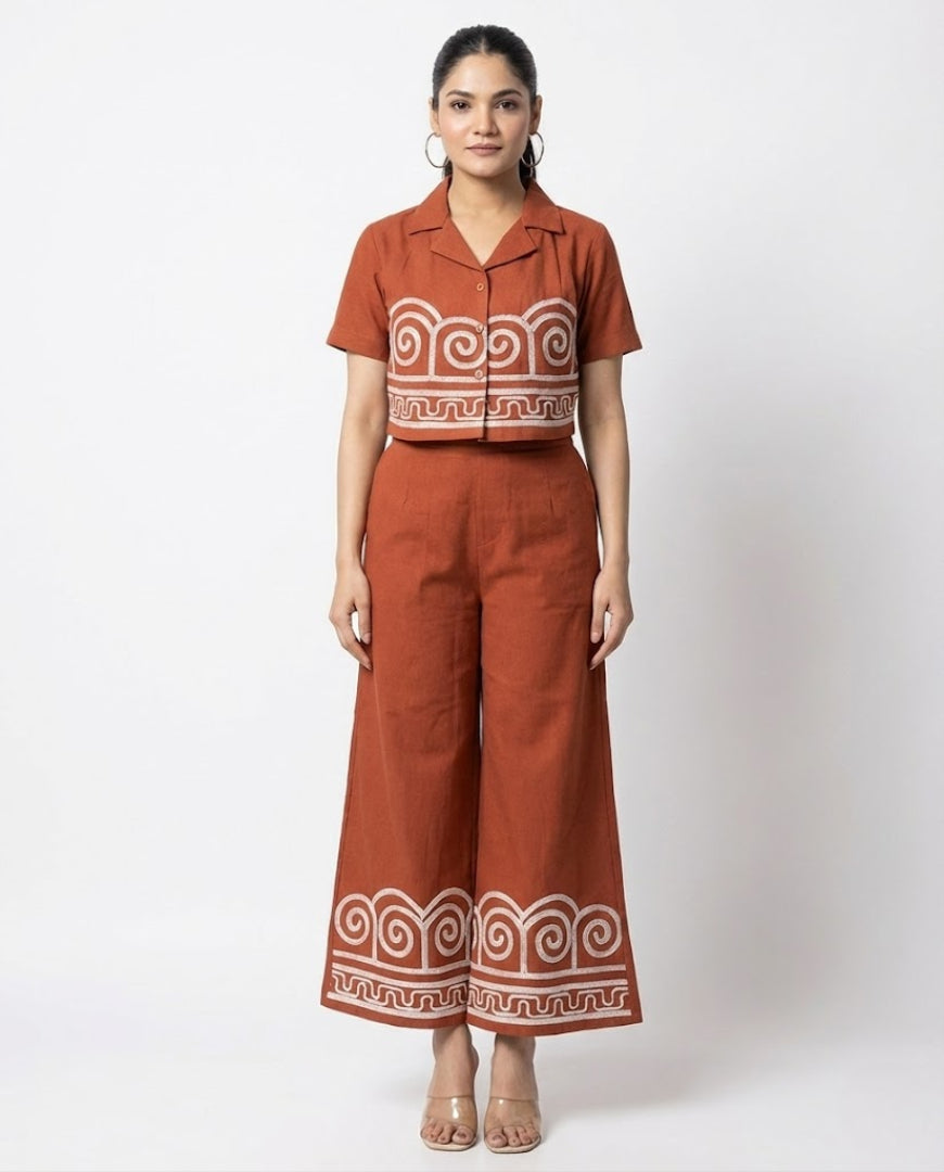 Stylish Comfortable Lounge Co-Ord Set for Women with Round Neck & 3/4th Sleeves